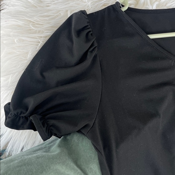 Black and Multicolor Patchwork Skirt - Picture 6 of 7